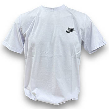 Футболка чоловіча стрейчева Nike, Туреччина, розміри 46-54, біла, 011841