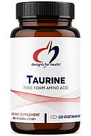 Designs for Health Taurine / Таурин для здоров'я серцево-судинної системи та обміну речовин 1000 мг 120 капсул