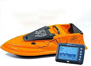 Прикормочный кораблик Фурия Шторм с GPS Fortuna-X и эхолотом Toslon TF300