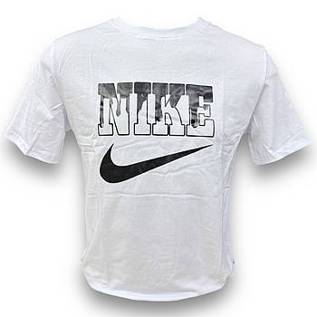 Футболка чоловіча стрейчева Nike, Туреччина, розміри 46-54, біла, 011831