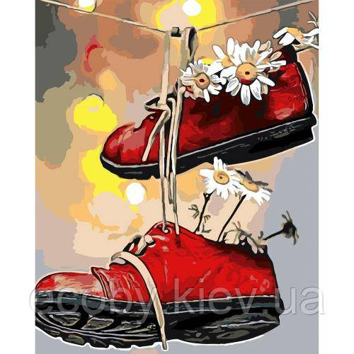 Картина за номерами "Взуття з ромашками" ★★★, фото 1