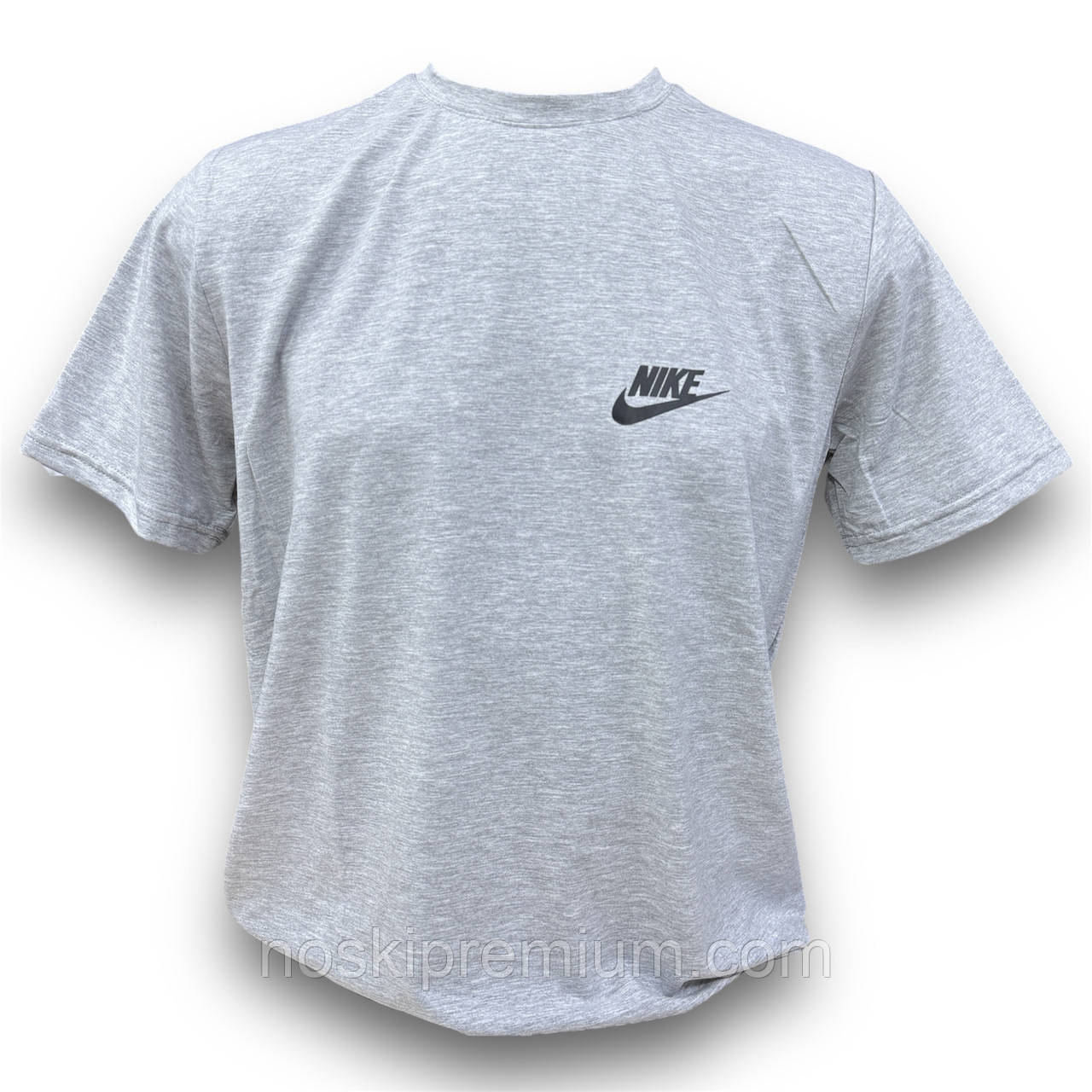 Футболка чоловіча стрейчева Nike, Туреччина, розміри 46-54, світло-сіра (меланж), 011843, фото 1