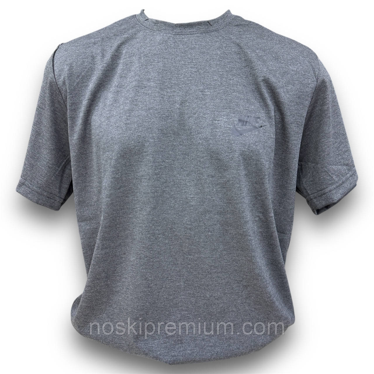 Футболка чоловіча стрейчева Nike, Туреччина, розміри 46-54, темно-сіра (меланж), 011844, фото 1