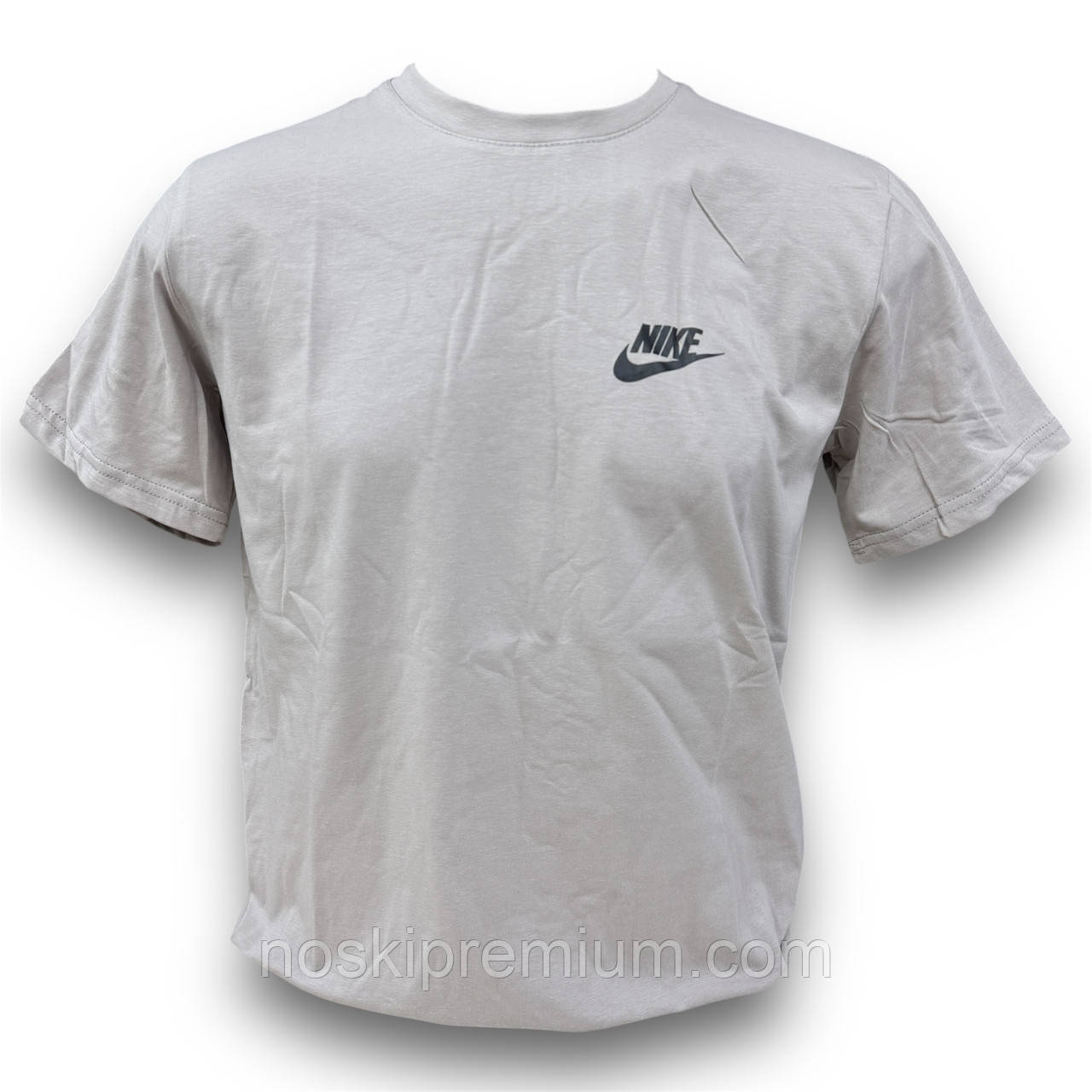 Футболка чоловіча стрейчева Nike, Туреччина, розміри 46-54, світло-бежева, 011846, фото 1