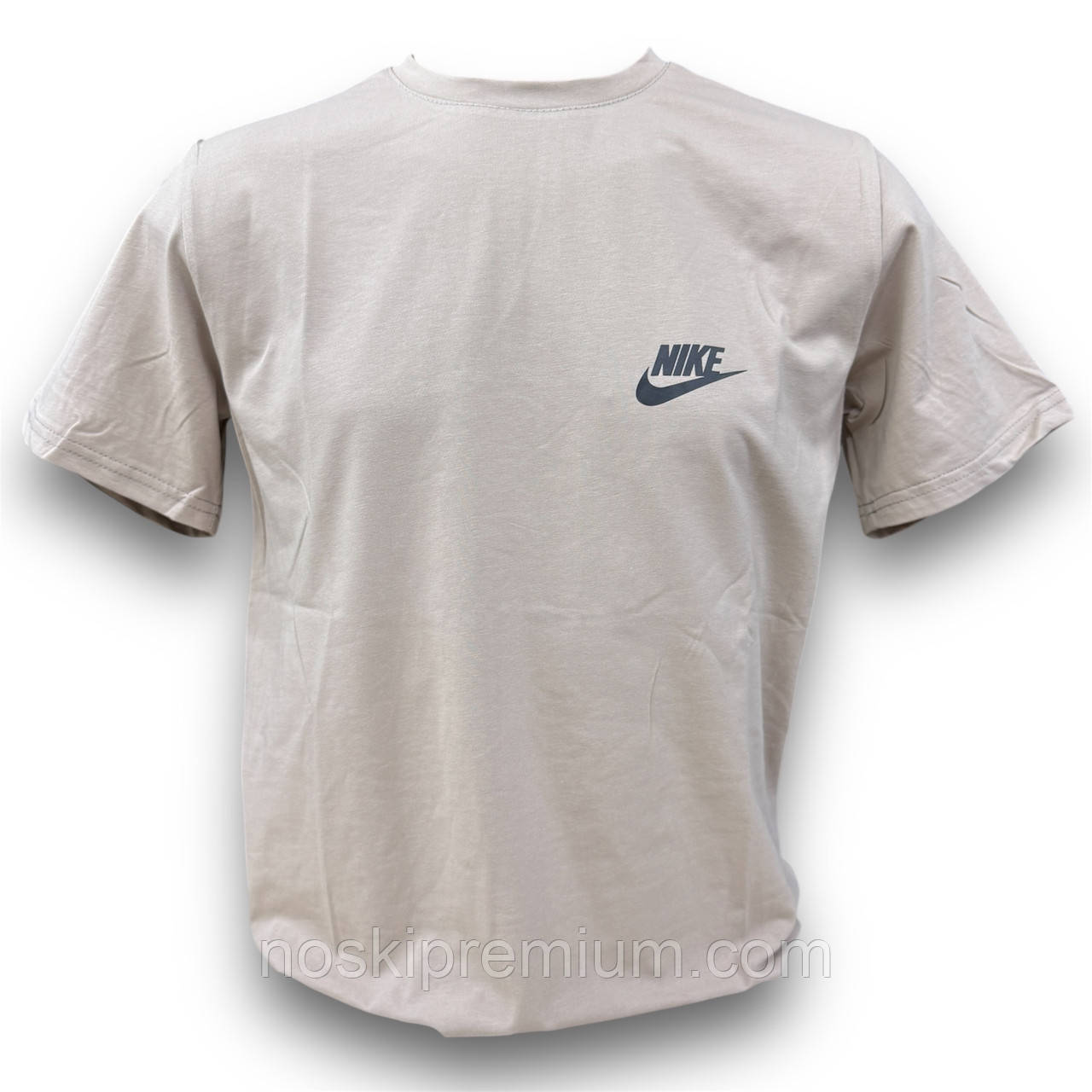 Футболка чоловіча стрейчева батал Nike, Туреччина, розміри 56-64, бежева, 011882, фото 1