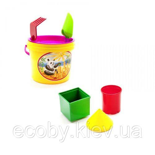 Пісочний набір, 7 предметів (жовтий), фото 1
