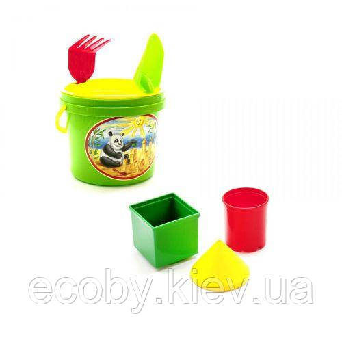 Пісочний набір, 7 предметів (зелений), фото 1