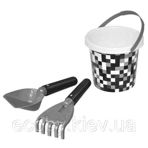 Пісочний набір "Чорно-білий піксель" (3 елем), фото 1