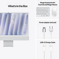 Комп'ютер Apple 24" iMac Retina 4.5K / Apple M4 (10-c/CPU, 10-c/GPU), 16, 256, Silver (MWUU3UA/A), фото 5