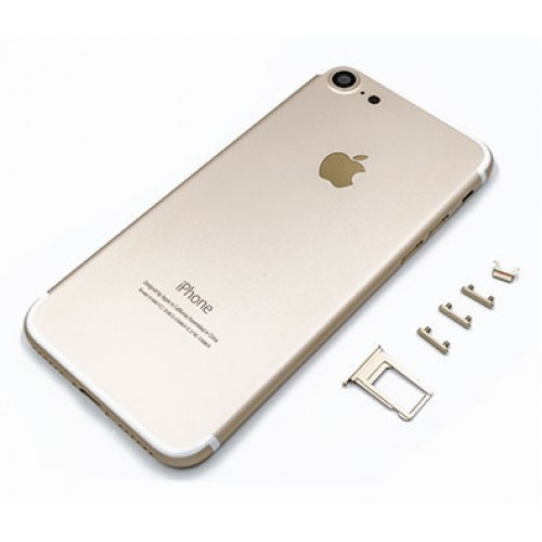 Корпус Apple iPhone 7 Gold + сім лоток, кнопки, фото 1