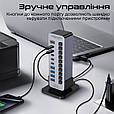 USB-C хаб 10-в-1 Promate GegaTower-60W Grey (gegatower-60w), фото 5