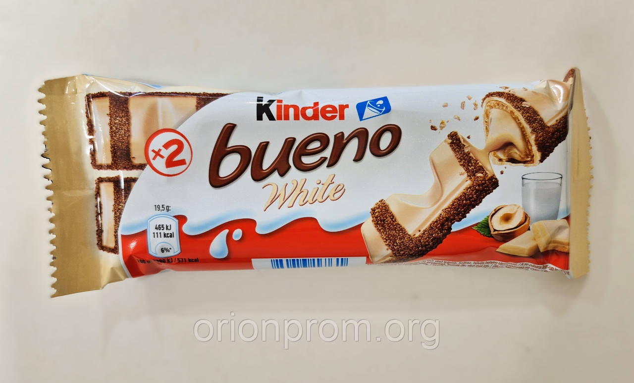 Вафлі Kinder Bueno White 39 г, фото 1