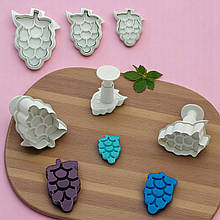 Плунжер кондитерський для мастики з 3-х штук "Виноград"