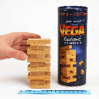 Настільна баштова гра «Вега» (Jenga), 3 в 1 - дерев'яні бруски, конструктор, фото 4