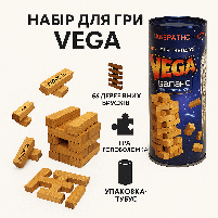 Настільна баштова гра «Вега» (Jenga), 3 в 1 - дерев'яні бруски, конструктор, фото 3