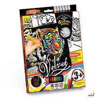 Набір креативної творчості "Бархітне розфарбування фломастерами VELVET"