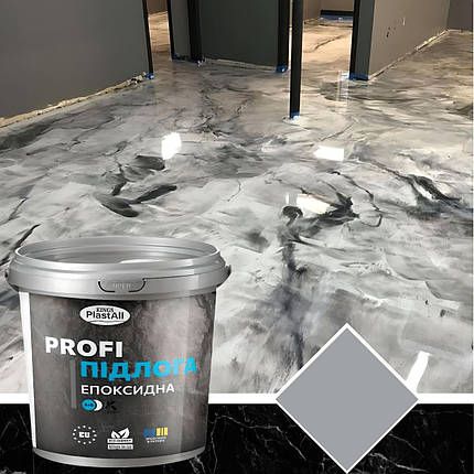Наливна епоксидна підлога Plastall™ PROFI 1 кг водостійка Світло-сірий, фото 1