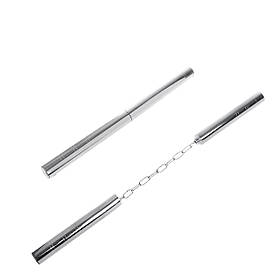 Складні сталеві нунчаки RESTEQ 36,5 см - металеві тренувальні палиці для єдиноборств, бойових мистецтв, трюків і колекції (1 шт)