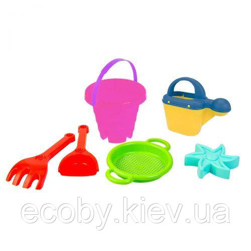 Пісочний набір "Вежа" рожевий, фото 1