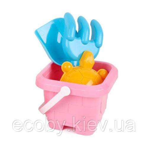Набір для гри в пісочниці, рожевий, фото 1