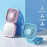 Вентилятор складаний акумуляторний YH-6 10035, чорний, фото 3