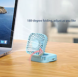 Вентилятор складаний акумуляторний YH-6 10035, чорний, фото 8