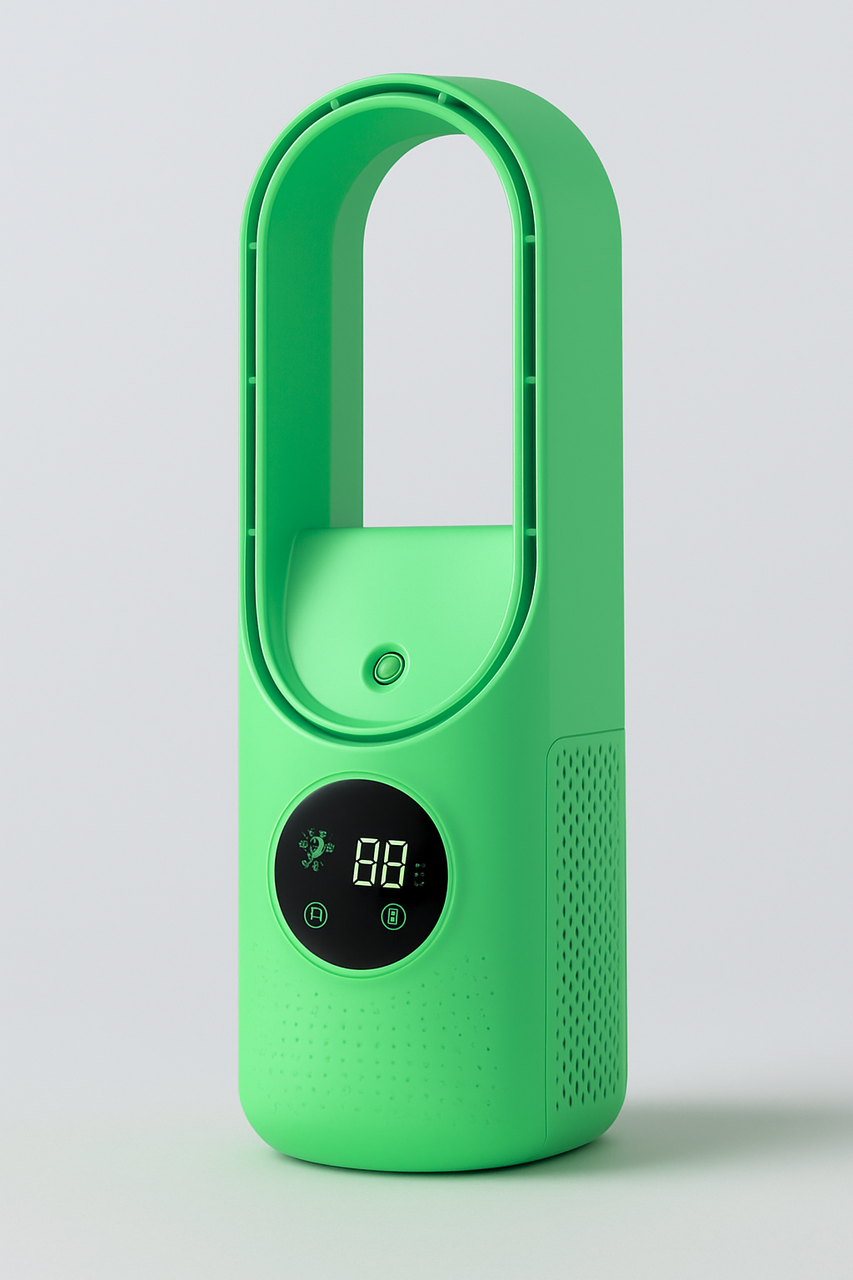 Вентилятор акумуляторний Smart 10042 з дисплеєм, зелений