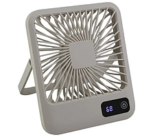 Вентилятор настільний акумуляторний 10038, білий