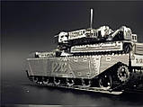 Металевий конструктор Танк Chieftain MK50 1:100. Металева збірна 3D модель танка. 3D пазл Танк Chieftain MK50, фото 6