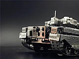 Металевий конструктор Танк Chieftain MK50 1:100. Металева збірна 3D модель танка. 3D пазл Танк Chieftain MK50, фото 9