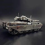 Металевий конструктор Танк Chieftain MK50 1:100. Металева збірна 3D модель танка. 3D пазл Танк Chieftain MK50, фото 2