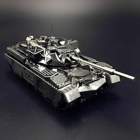 Металевий конструктор Танк Chieftain MK50 1:100. Металева збірна 3D модель танка. 3D пазл Танк Chieftain MK50, фото 1