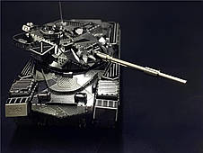 Металевий конструктор Танк Chieftain MK50 1:100. Металева збірна 3D модель танка. 3D пазл Танк Chieftain MK50, фото 5