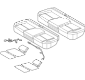 Сидіння заднє текстиль Nissan Ariya (22-) 88300-5MU0A