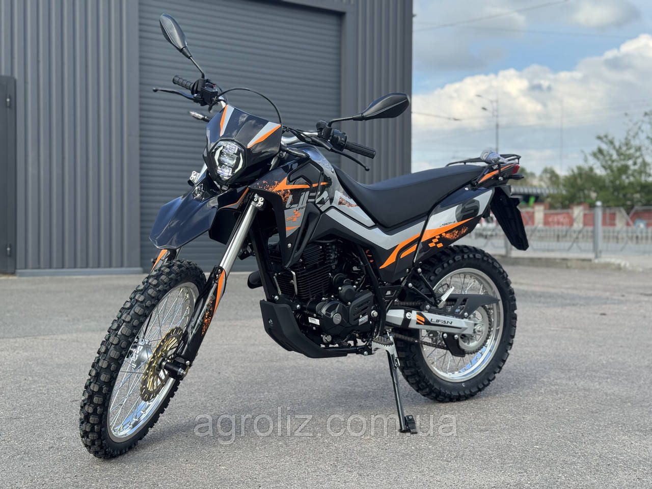 Мотоцикл Lifan KPX 250 (сіро-оранжевий), фото 1