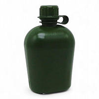 Фляга армійська, пластик, 1 л (зелена)