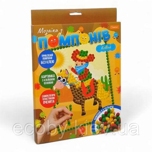 Набір для творчості "Мозаїка з помпонів: Ковбой", фото 1