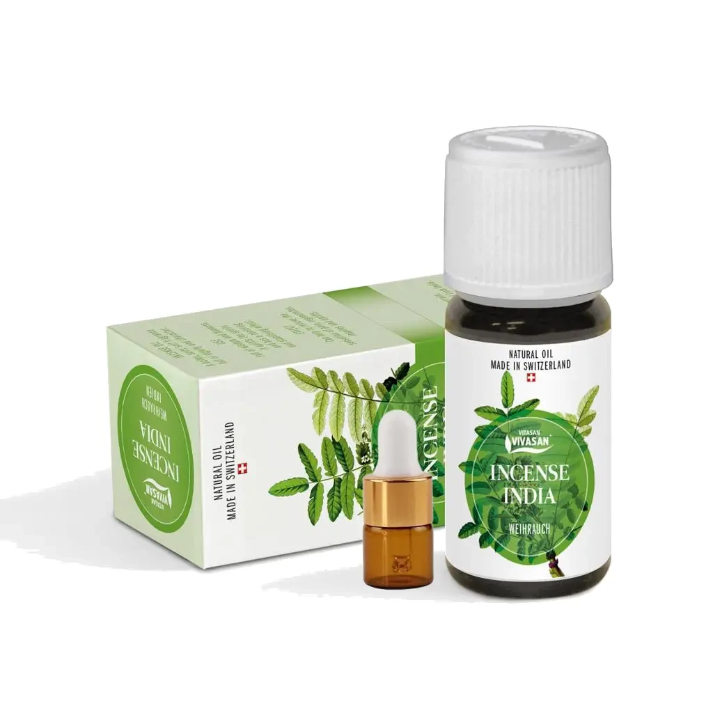 Ефірна натуральна олія Ладан Індійський 1мл пробник Вівасан Швейцарія Incense India oil Vivasan Switzerland