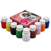 Набір акрилових фарб для текстилю (9 кольорів по 20 мл)