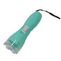 Ліхтарик на батарейках (довжина — 10 см) бірюзовий