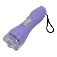 Ліхтарик на батарейках (довжина — 10 см) бузковий
