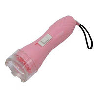 Ліхтарик на батарейках (довжина — 10 см) рожевий