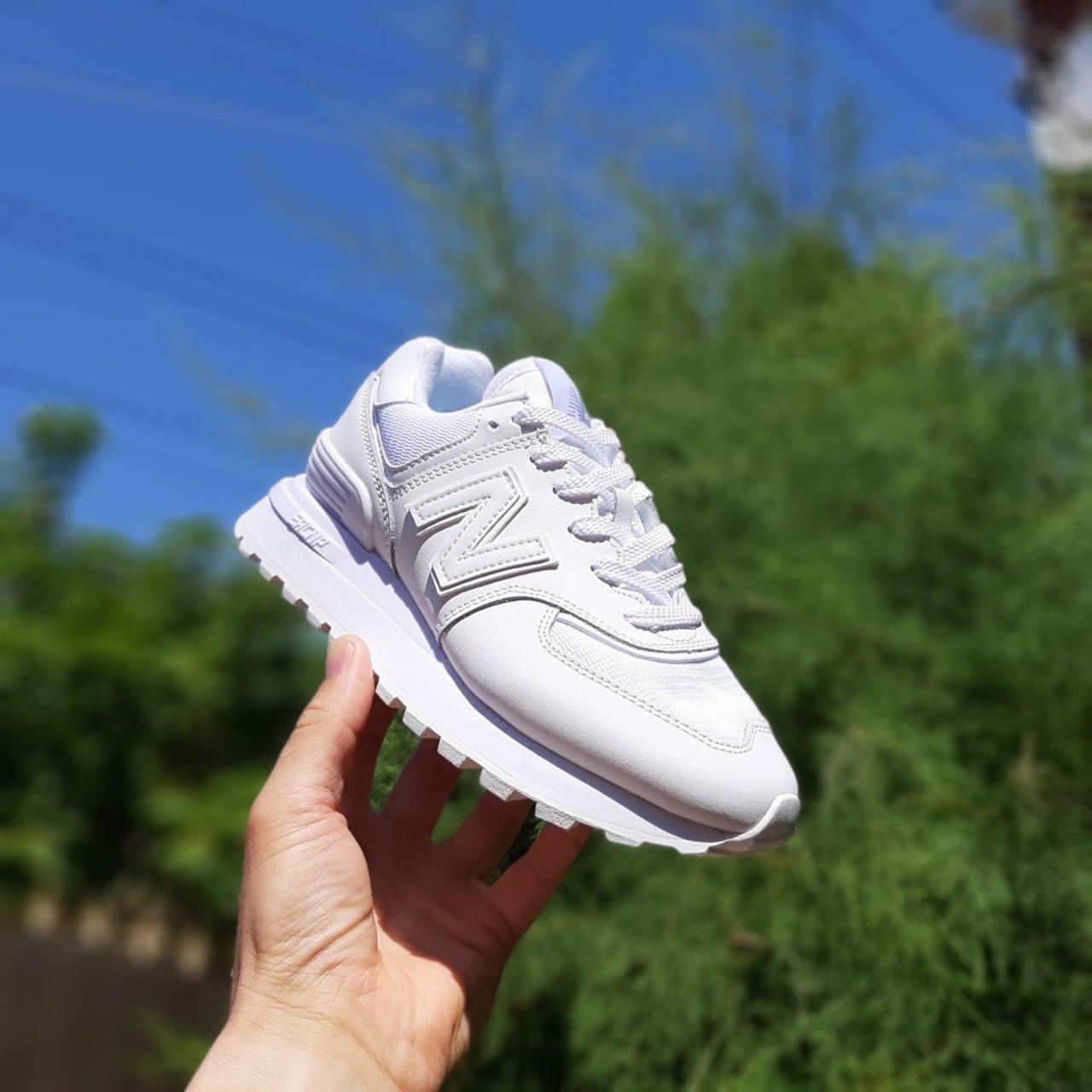 Жіночі кросівки New Balance 574 Legacy White Білі Нью Беланс 574 Легаси шкіра сітка демісезон