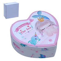 Дитяча скринька для прикрас "Русалонька", серце