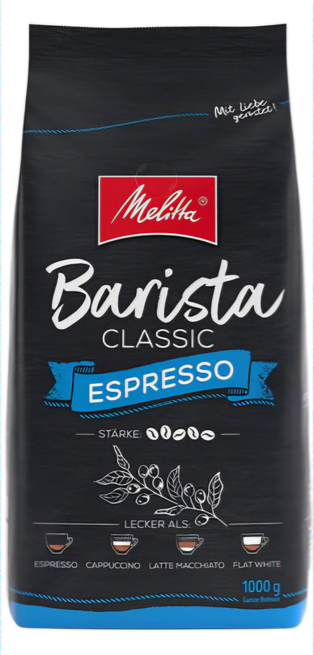 ОРИГІНАЛ! Кава в зернах Melitta BARISTA Classic ESPRESSO 1000г, купаж арабіки та робусти Німеччина