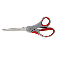 Ножиці Duoton, 18 см, сіро-червоні