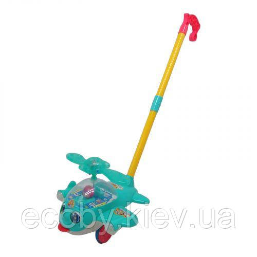 Каталка зі світлом "Вертолетик" (бірюзовий), фото 1