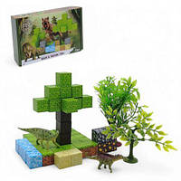 Конструктор магнітний "Minecraft", з динозаврами, 52 деталі