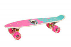 Пені Борд зі світними колесами "Глаз" (рожевий)