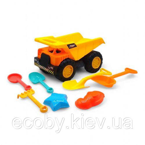 Пісочний набір — Машинка самоскид 35 см, з аксесуарами, фото 1